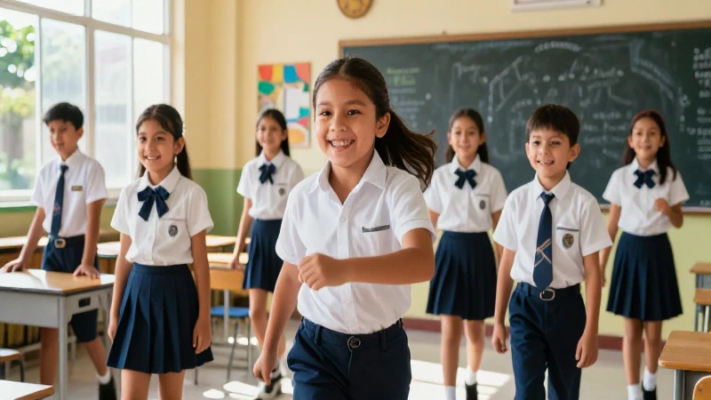 Niños mexicanos felices aprenden en un aula vibrante