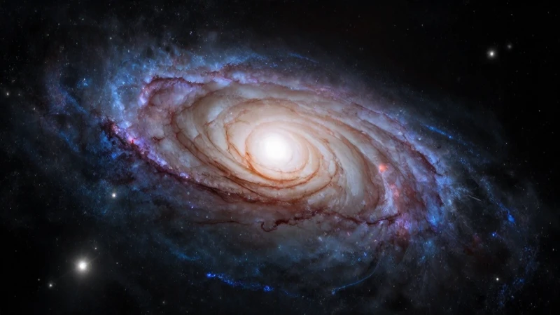 Galaxia espiral cósmica con nebulosa vibrante