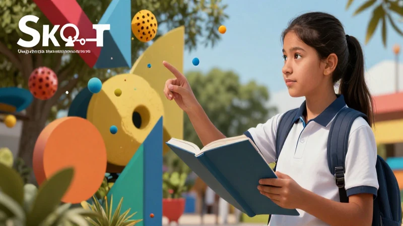 Qué es la geometría: definición, corrientes y conceptos 6 Ilustración vibrante de estudiante mexicano explorando conceptos