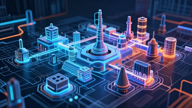 Bloques fundamentales evolucionando a sistemas industriales complejos