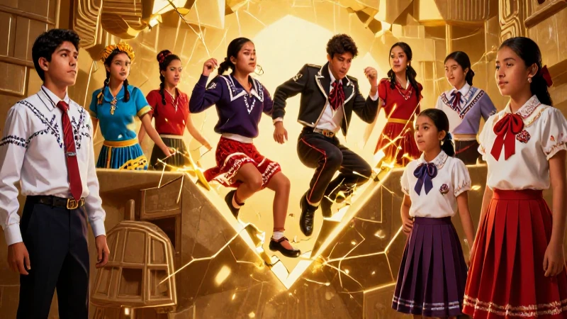 Estudiantes mexicanos rompen barreras con vibrante luz dorada