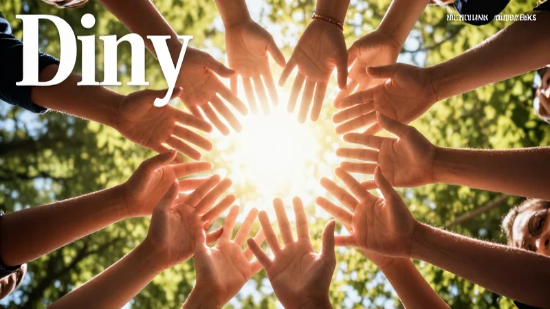 Manos diversas buscan luz en portada profesional