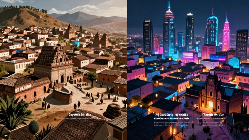 Villores antiguos contra ciudades futuristas