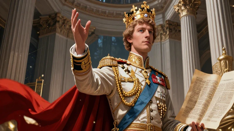 Monarquía moderna, majestuosa, histórica y detallada