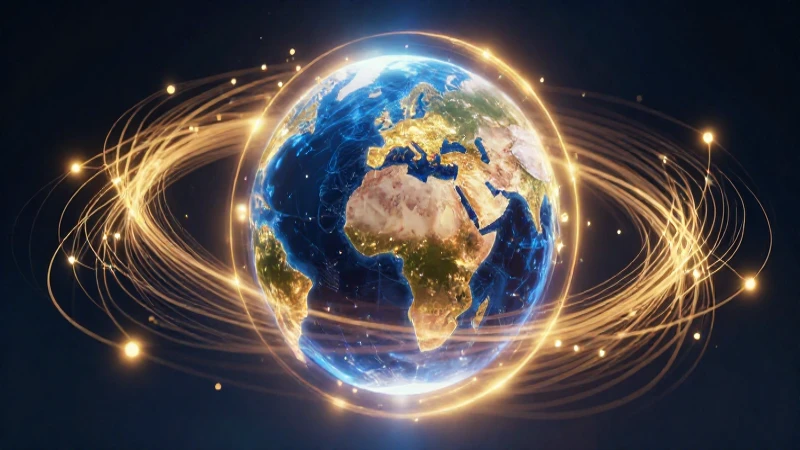 Qué es la OTAN Historia, objetivos y funciones clave 5 Tierra digital abstracta protegida con líneas de luz