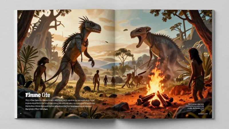 La Prehistoria: Descubre sus Etapas y Características 8 Escena prehistórica vibrante y detallada para revista