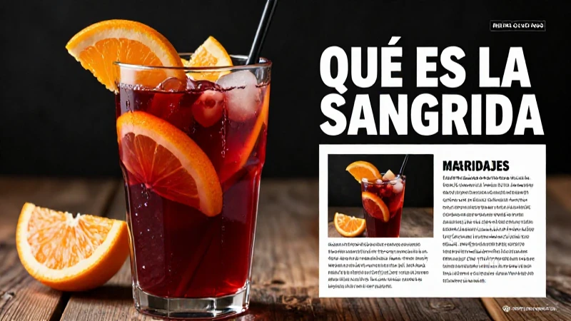 Sangría: definición y maridajes recomendados