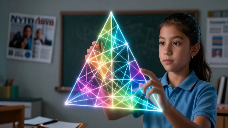 Estudiante mexicano ve hologramas educativos de matemáticas