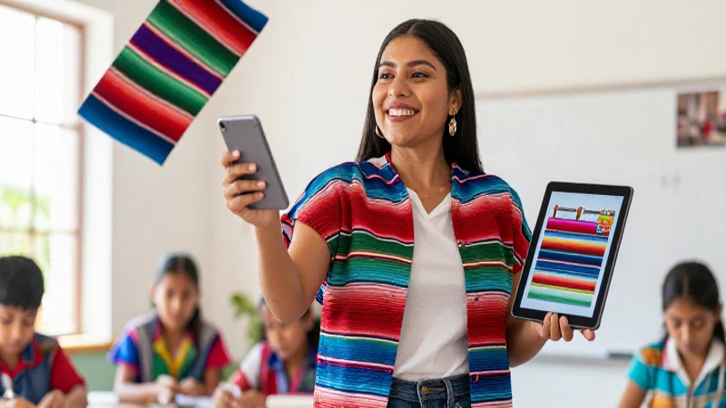 Maestra mexicana moderna y tradicional
