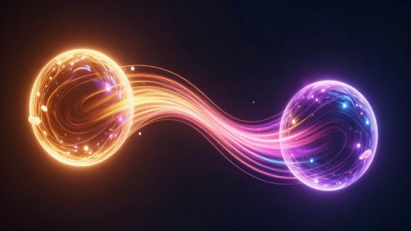 Colisión dinámica de orbes ilustrando el momentum físico