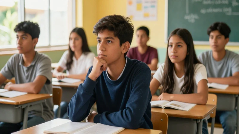 Estudiantes mexicanos en aula educativa profesional