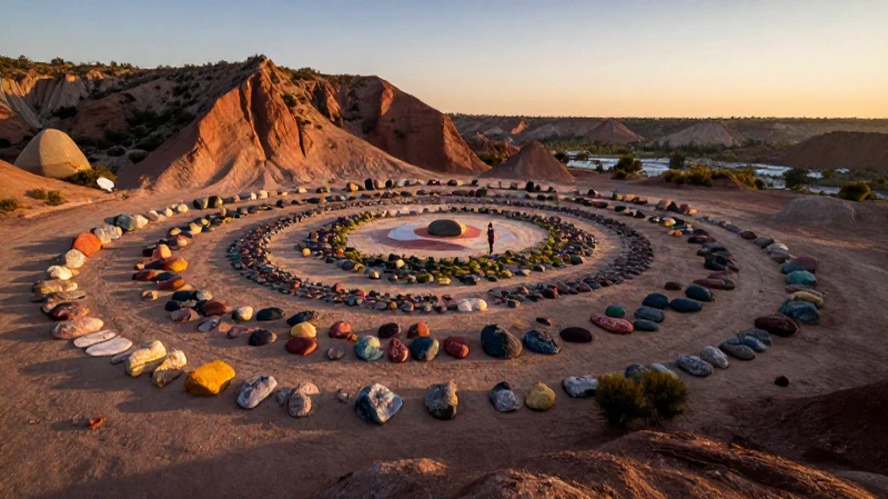 Qué es Land Art Explorando el Arte en la Naturaleza 7 Escultura de tierra en México al atardecer