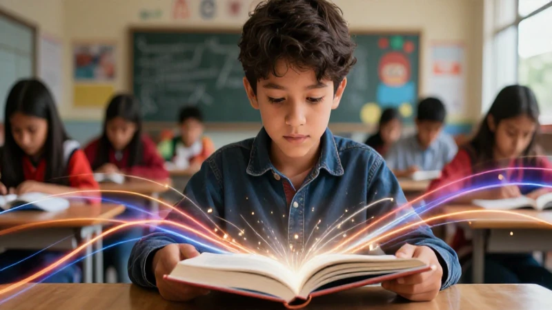 Estudiante concentrado en vibrante aprendizaje moderno