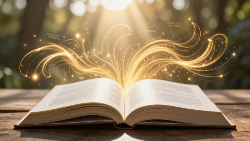 Libro dorado brillante en estilo educativo y dinámico