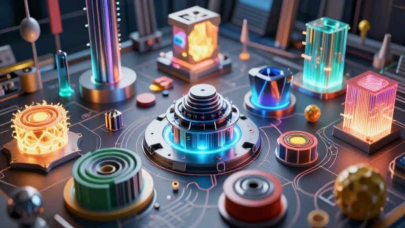 Qué es el material en ingeniería, sus usos e importancia 3 Detalle técnico futurista de materiales avanzados