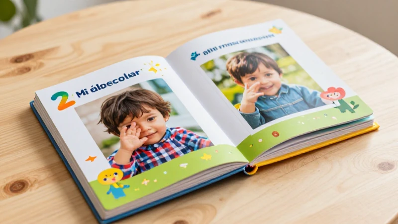 Impresión y mantenimiento del álbum de fotos preescolar