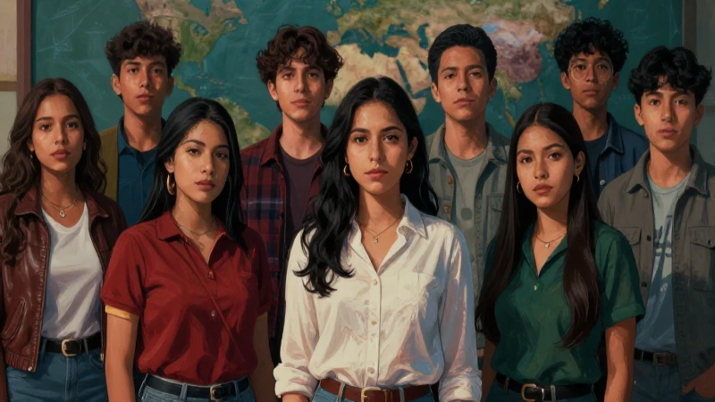 Estudiantes diversos de culturas globales y mexicanas