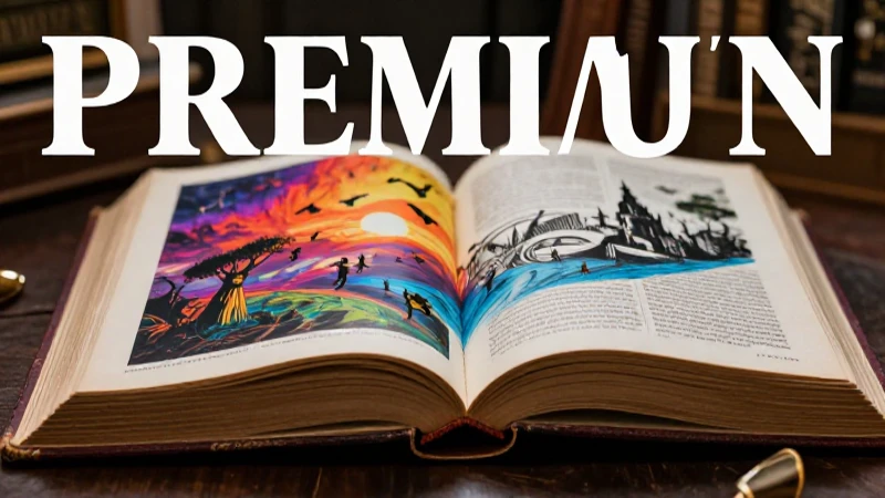 Revista educativa surrealista con libros y arte