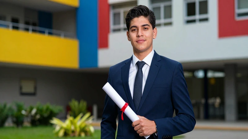 Qué es un pregrado: definición y concepto esencial 7 Joven profesional mexicano celebra su recién obtenido grado universitario
