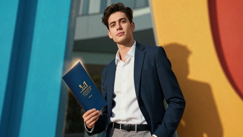 Qué es un pregrado: definición y concepto esencial 8 Joven profesional elegante en un entorno vibrante