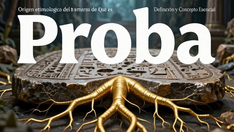 Qué es Proba: Definición y Concepto Esencial Explicado 3 Portada educativa premium: Origen de Proba
