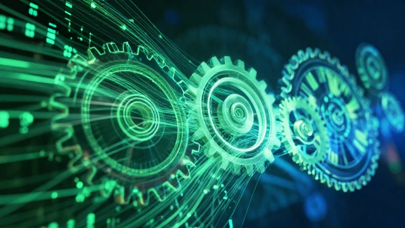 Qué es producción: Definición y concepto en economía 7 Concepto económico abstracto con engranajes de datos