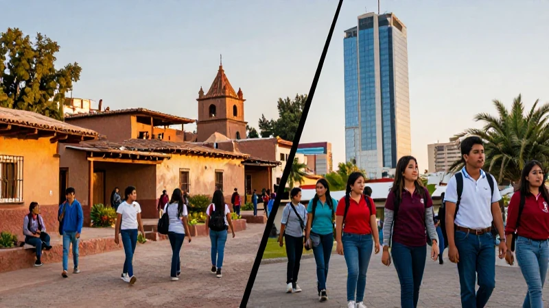 Contraste visual socioeconómico entre México rural y urbano