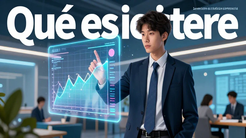 Estudiante ambicioso en vibrante entorno empresarial
