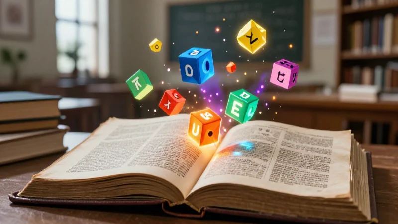 Qué es sufijo: Definición, importancia y concepto clave 4 Diccionario español con bloques geométricos brillantes