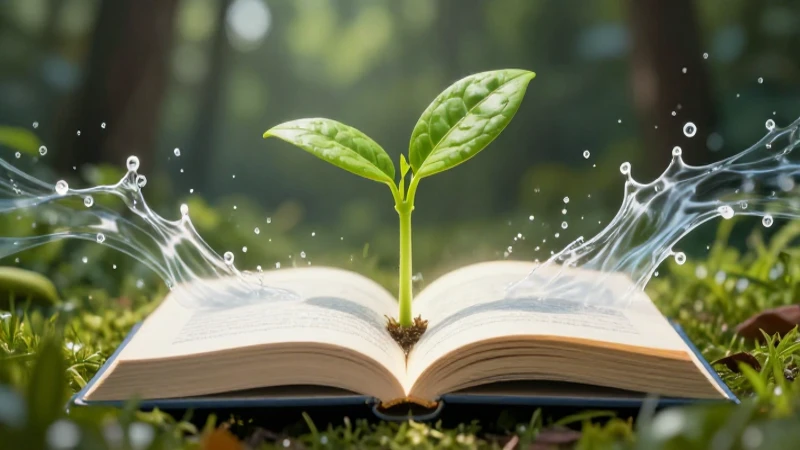 Qué es sustentable: Definición, concepto e importancia 5 Planta vibrante brota de libro iluminado