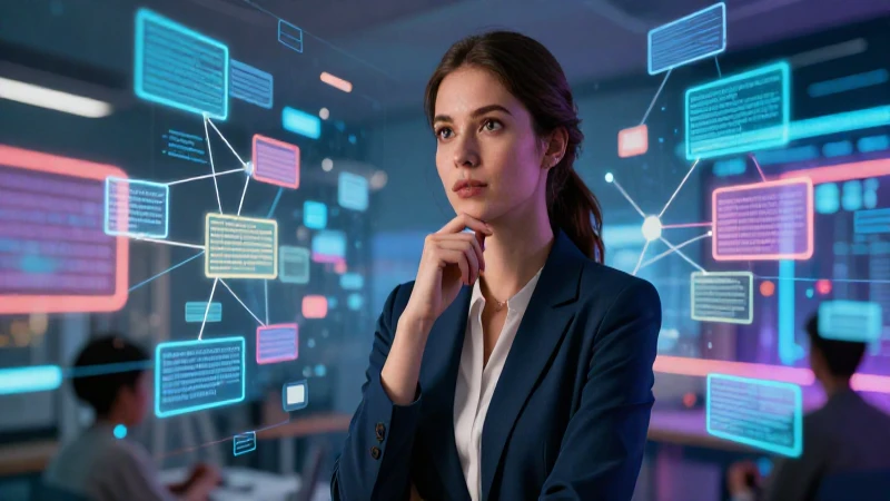 Qué es un texto en informática: características y tipos 5 Educador con hologramas digitales futuristas y vibrantes