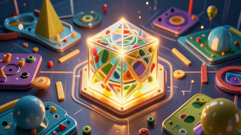 Qué es un decágono: características y ejemplos explicativos 7 Diseño vibrante de decágono educativo moderno