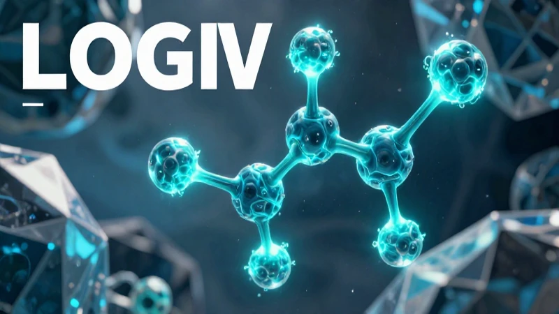 Estructura molecular 3D con energía vibrante