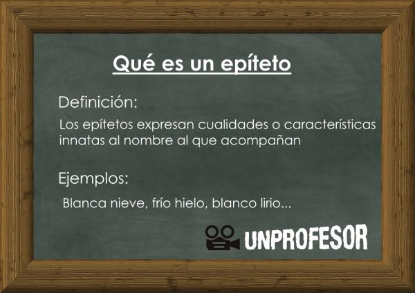 Qué es un epíteto y qué tipos y usos tiene en el lenguaje 2 que es un epiteto y que tipos y usos tiene en el lenguaje