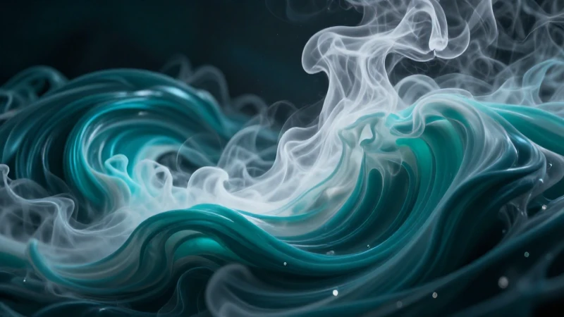 Visualización abstracta de física con fluidos dinámicos
