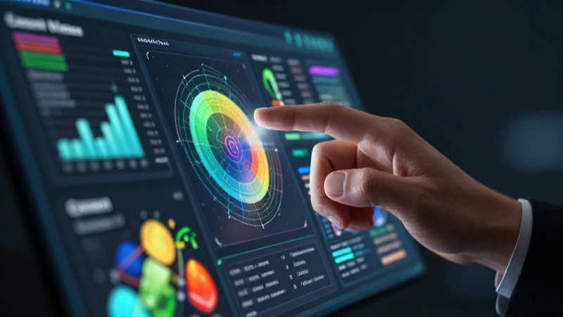 Interfaz digital profesional con diseño dinámico y vibrante