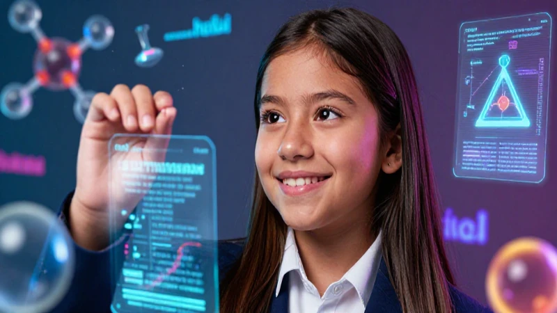 Enriquece tu comprensión con un glosario: descubre cómo 4 Estudiante mexicano explorando ciencia futurista e innovadora