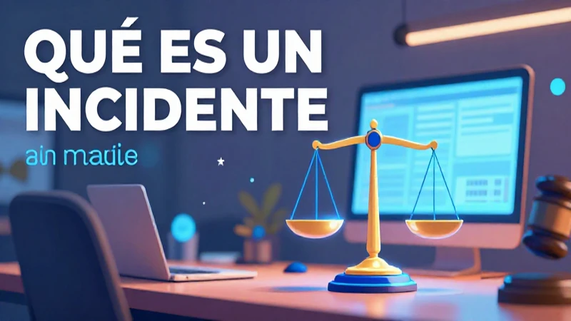 Definición y conceptos de incidentes legales