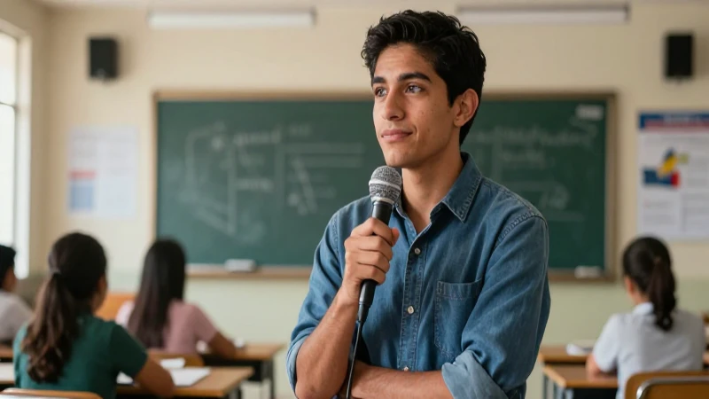Educador mexicano en portada con micro profesional