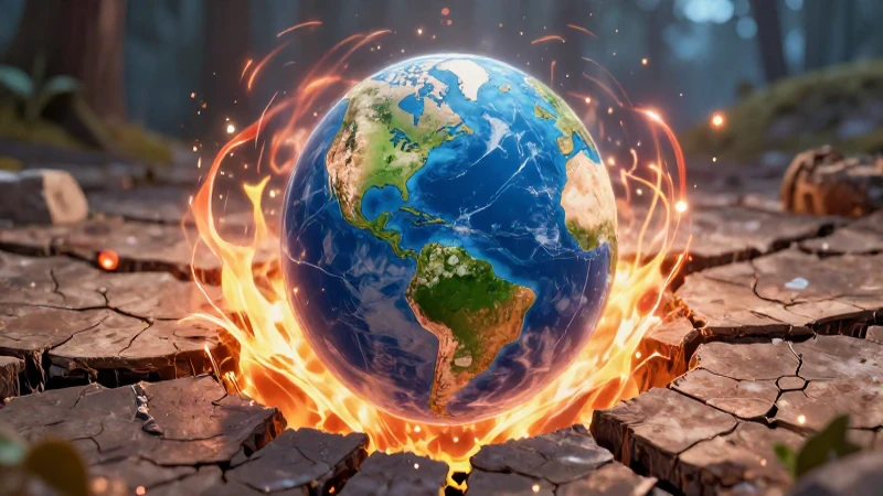 Tierra rota emite energía vibrante
