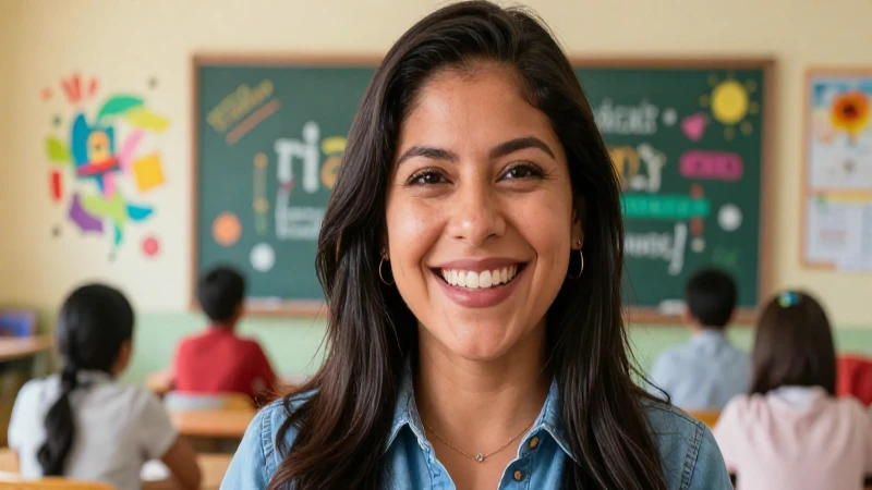 Qué es un trabalenguas: Definición y conceptos clave 6 Profesor mexicano sonriente en aula vibrante