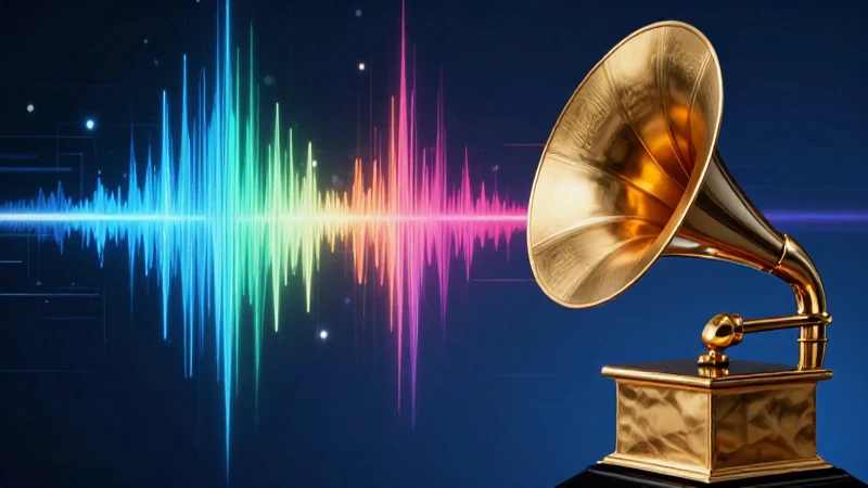 Portada dinámica de audio, gramófono y música abstracta