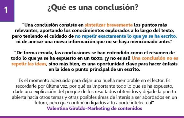 que es una conclusion como hacerla y ejemplos practicos 1