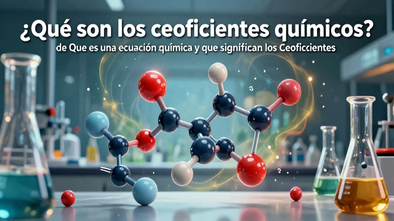 Coeficientes equilibran moléculas en ecuaciones químicas