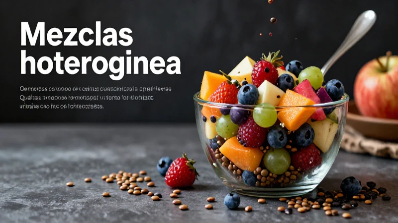 Definición y ejemplos de mezclas heterogéneas
