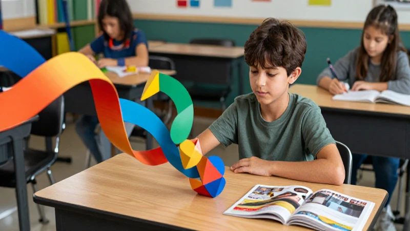 Estudiantes aprenden con creatividad en entorno vibrante