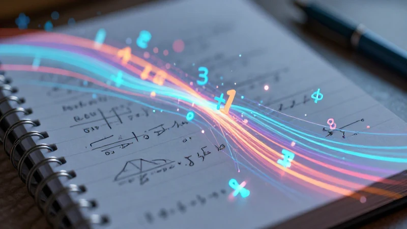 Matemáticas digitales modernas y vibrantes