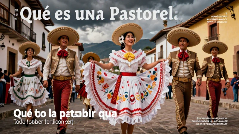 Pastorelas mexicanas vibrantes con estilo cinematográfico