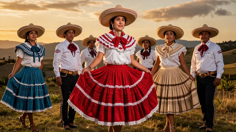 Pastores mexicanos vibrantes al atardecer, ultrarealistas