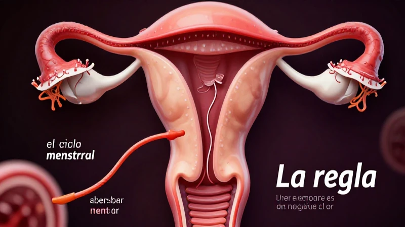 Ilustración macro del ciclo menstrual femenino